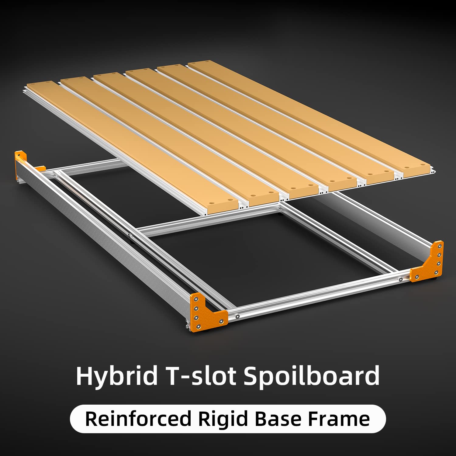 FoxAlien 4080 Extension Kit with Upgraded Hybrid Spoilboard for Masuter Pro CNC Router Machine Working Area Extend (15.75" x 31.5", X-Y)