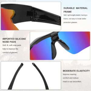 YENPK 6 Pack Multicolor Safety Glasses, ANSI Z87.1+ Certified, UV400 Anti-Splash & Scratch Resistant, Protective Eyewear for Men and Women