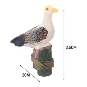 Acxico 5Pcs Sea Bird Seagull Stand Stump Miniature Fairy Garden Home Houses Decoration Craft Micro Landscaping Decor DIY Accessories