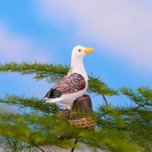 Acxico 5Pcs Sea Bird Seagull Stand Stump Miniature Fairy Garden Home Houses Decoration Craft Micro Landscaping Decor DIY Accessories