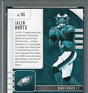 Jalen Hurts 2020 Panini Absolute Football Rookie Card #145 Graded PSA 10