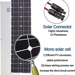 LOPMQRV 800 Watt Solar Panel Kit, with 2pcs Charge Controller(40A) 4pcs 200 Flexible Monocrystalline for 12-48V Battery Charging Car Camper RV Yacht Boat