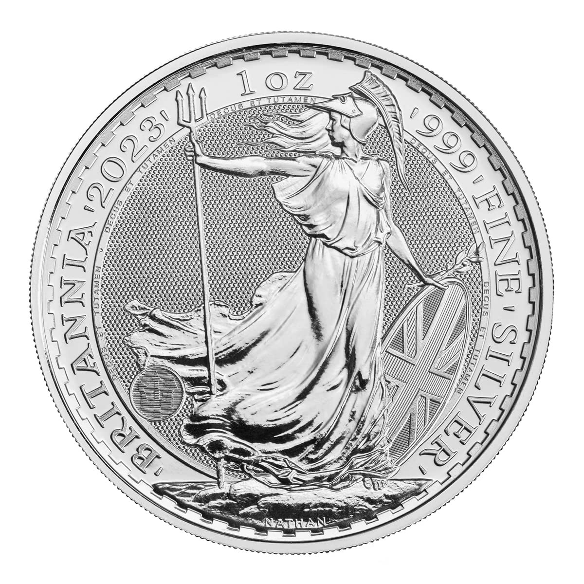 2023-1 oz British Silver Britannia Coin Brilliant - Queen Elizabeth II on Obverse Pound Seller Uncirculated