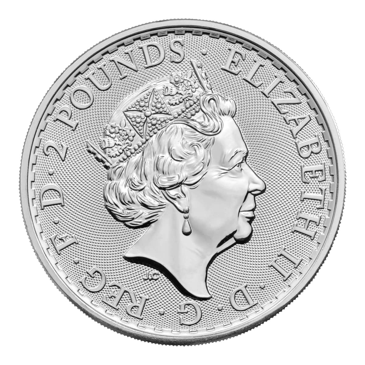 2023-1 oz British Silver Britannia Coin Brilliant - Queen Elizabeth II on Obverse Pound Seller Uncirculated