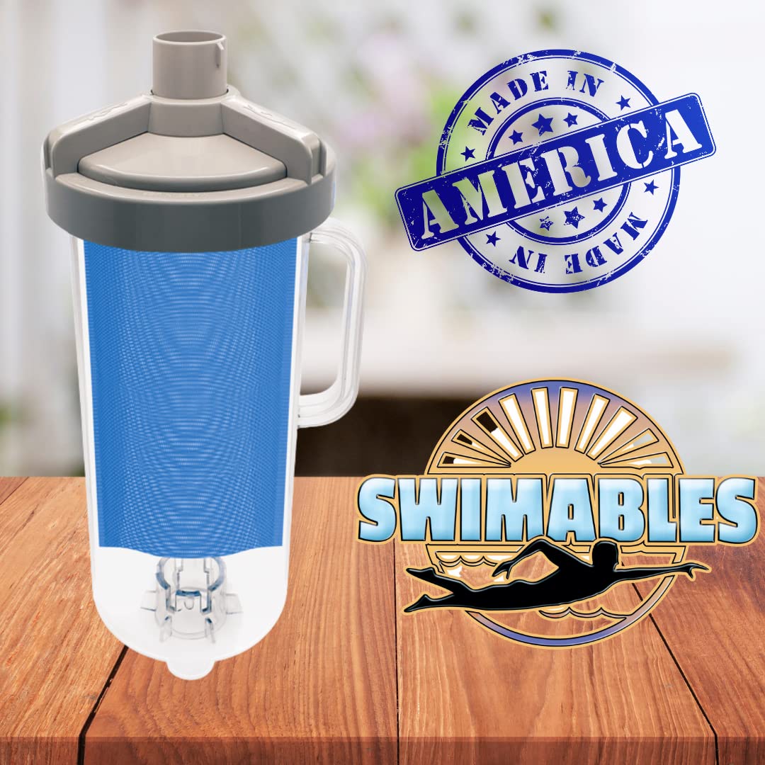 Swimables Heavy Duty Inline Leaf Canister for Pool Vacuum - Swimming Pool Leaf Canister Made with 30% More Material - Trap 50% More Leaves - Replacement for W530 Hayward Leaf Catcher