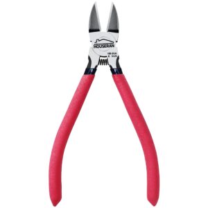 wire cutters, 6 inch side cutters, houseran dikes wire cutters diagonal cutters with non-slip red handle, flush cutter pliers, wire clippers, spring loaded wire cutters for jewelry, crafting, zip tie