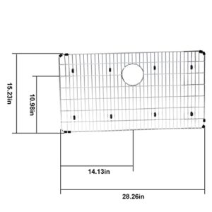 EBG2815 Stainless Steel Bottom Grid,for Elkay sink bowls 28-1/4" x 15-1/4" x 1-1/4"Sink Grid,Sink Rack for Bottom of Sink,Kitchen Sink Grid,Sink Protector,Sink Bottom Grid