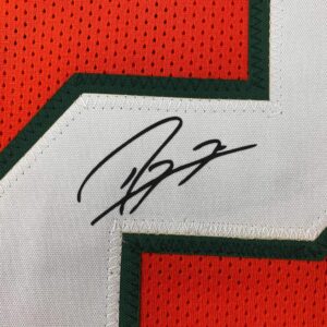 Facsimile Autographed Ray Lewis Miami Orange Reprint Laser Auto College Football Jersey Size Men's XL