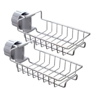 2 pc sponge holder for kitchen sink stainless steel faucet faucet rack for kitchen sink by pokhdye (2pc)