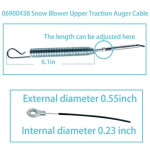 06900438 Upper Traction Auger Cable for Ariens Classic 24 E, Compact 20 24, Compact Track 24, SNO-Tek 24 120V, SNO-Tek 28 120V, ST24LE Snow Blower