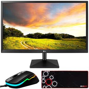 lg 27mk400hb 27" freesync led monitor 1920 x 1080 16:9 bundle with deco gear wired gaming mouse and deco gear large extended pro gaming mouse pad
