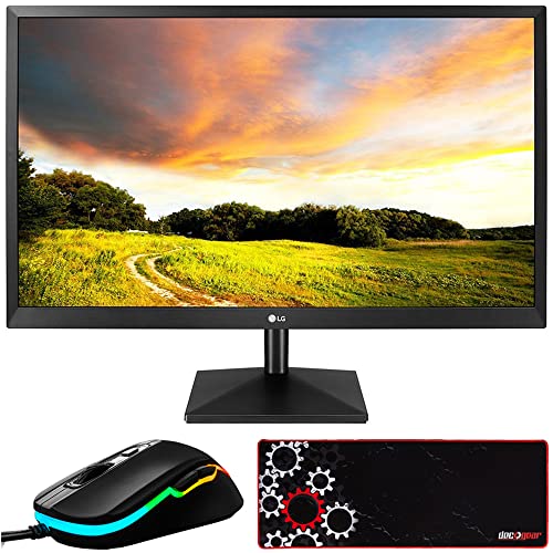 LG 27MK400HB 27" FreeSync LED Monitor 1920 x 1080 16:9 Bundle with Deco Gear Wired Gaming Mouse and Deco Gear Large Extended Pro Gaming Mouse Pad