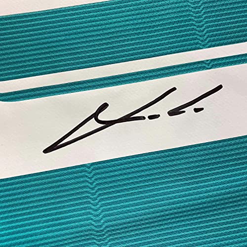 Framed Autographed/Signed Luka Modric 33x42 Real Madrid Teal Soccer Jersey Beckett BAS COA