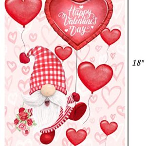 Akeydeco Valentine's Day Flag,12x18 Inch Valentine's Heart Garden Flag Double Sided Printing Valentine Flags for Your Valentine's Day Decoration