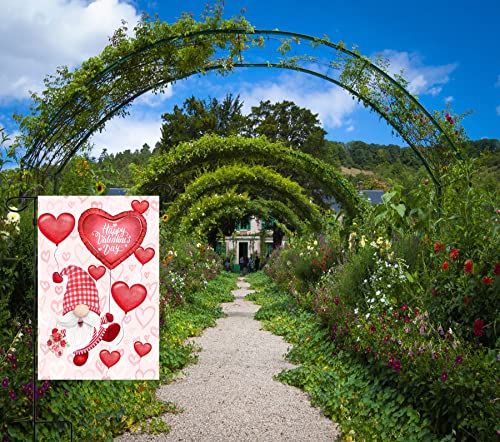 Akeydeco Valentine's Day Flag,12x18 Inch Valentine's Heart Garden Flag Double Sided Printing Valentine Flags for Your Valentine's Day Decoration