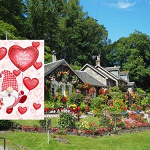 Akeydeco Valentine's Day Flag,12x18 Inch Valentine's Heart Garden Flag Double Sided Printing Valentine Flags for Your Valentine's Day Decoration