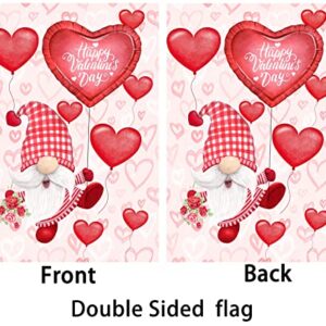 Akeydeco Valentine's Day Flag,12x18 Inch Valentine's Heart Garden Flag Double Sided Printing Valentine Flags for Your Valentine's Day Decoration