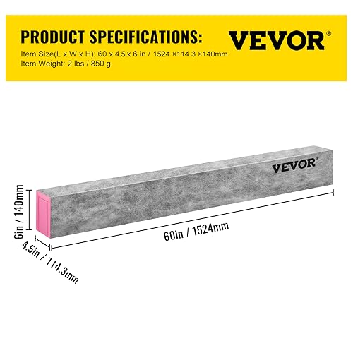 VEVOR Shower Curb, 60'' x 4'' x 6'', Cuttable Waterproof XPS Foam Curb, Covering with PE Waterproof Membrane, Ready-to-tile with Thin-set Mortar, Perfect for Bathroom Decoration