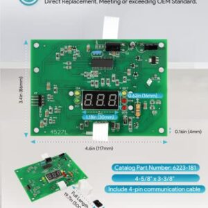 sixcow IDXL2DB1930 Display Board Replacement for Hayward H350FDP, Universal H-Series Induced Draft Heater Models H250IDL2, H350IDL2, and H400IDL2