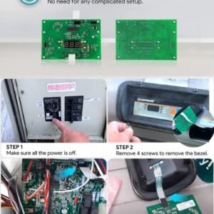 sixcow IDXL2DB1930 Display Board Replacement for Hayward H350FDP, Universal H-Series Induced Draft Heater Models H250IDL2, H350IDL2, and H400IDL2