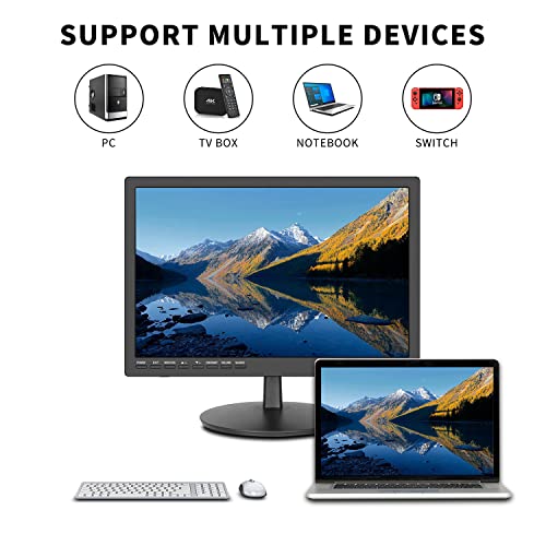 Feihe 17 Inch Computer Monitor, FHD 1920x1200 LED Monitor with HDMI VGA Build-in Speakers, 60Hz Refresh Rate, VESA Mounting