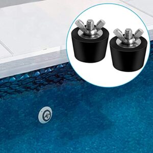 Pool Winterizing Plug for Swimming Pool Holes - 2 Pack 1.25in -1.5 in Winter Expansion Plugs for Above Ground Pool Skimmer Return Lines Clean-Out Pipe Salt Cell Pump Rubber Pool Plugs