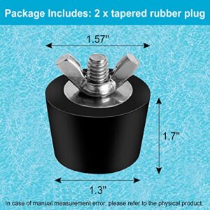 Pool Winterizing Plug for Swimming Pool Holes - 2 Pack 1.25in -1.5 in Winter Expansion Plugs for Above Ground Pool Skimmer Return Lines Clean-Out Pipe Salt Cell Pump Rubber Pool Plugs