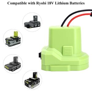 ELEFLY Power Wheel Adapter with Fuse & Wire Terminal, Compatible with Ryobi 18V One+ Battery P108 P107 P102 P109 P189 P190, Power Connector for RC Toy Car, e-Bike and Robotics