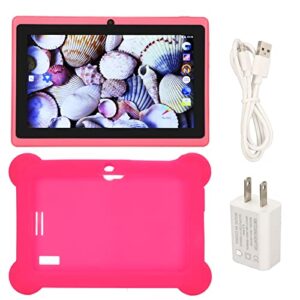 ciciglow Tablet for Toddlers, 7 inch Portable Android Tablet PC, 8GB ROM 1GB RAM Kids Learning Education Tablet with Protective Cover, Safety Eye Protection Screen, WiFi, Bluetooth, Dual Camera(Pink)