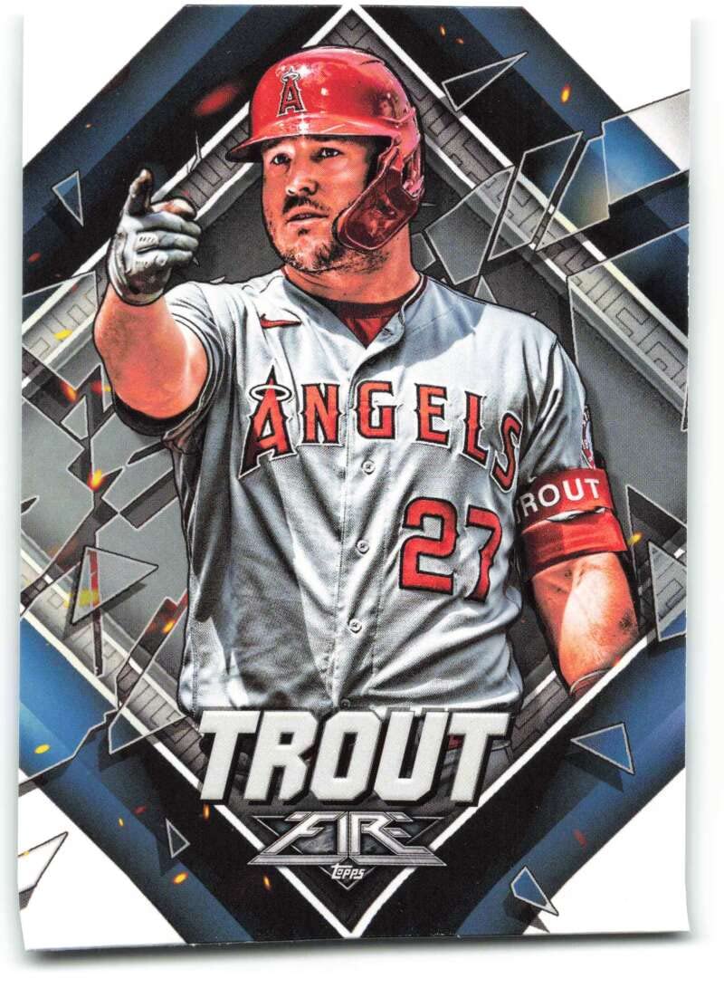 2022 Topps Fire #81 Mike Trout NM-MT Los Angeles Angels Baseball