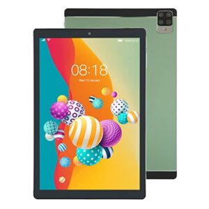 android 12 tablet, 10.1in hd lcd screen, 5g wifi calling pad with front 200w rear 500w dual camera, long lasting battery, 10 cores tablet pc 6gb 128gb(green)