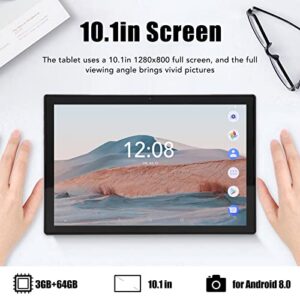 ciciglow WiFi Android 8 Tablet, 10.1 Inch 3GB RAM 64GB ROM Tablet PC, Portable LTE Phone Tablet with Dual SIM, 1280x800 Screen, WiFi, Bluetooth, GPS, 6000mAh, 13MP Camera(US)