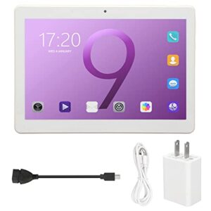 10in Android 10.0 Tablet PC, Octa Core Processor, 3GB RAM 32GB ROM, IPS HD Touch Screen, 5MP Cameras, Dual SIM Slot, WiFi, Bluetooth,128GB Expand Support(Silver White)