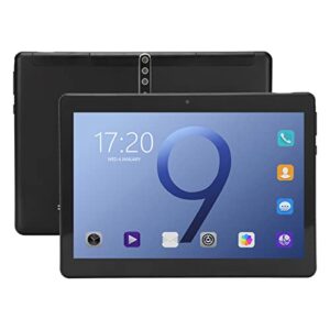 pusokei tablet 10 inch, android 10.0 tablets, 3gb ram 32gb rom 128gb expand, 8 core cpu, hd ips touch screen, 5mp camera, dual sim slot, 2.4g/5g wifi, bt, 6000mah battery(black)