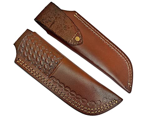 9” Long Handmade Leather Sheath For Fixed Blade Knife.