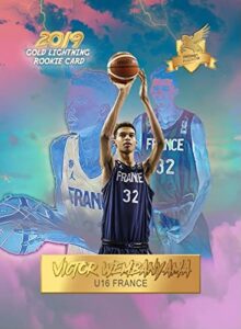 2019 victor wembanyama custom made basketball novelty rookie card u16 france - projected #1 pick in 2023 nba draft