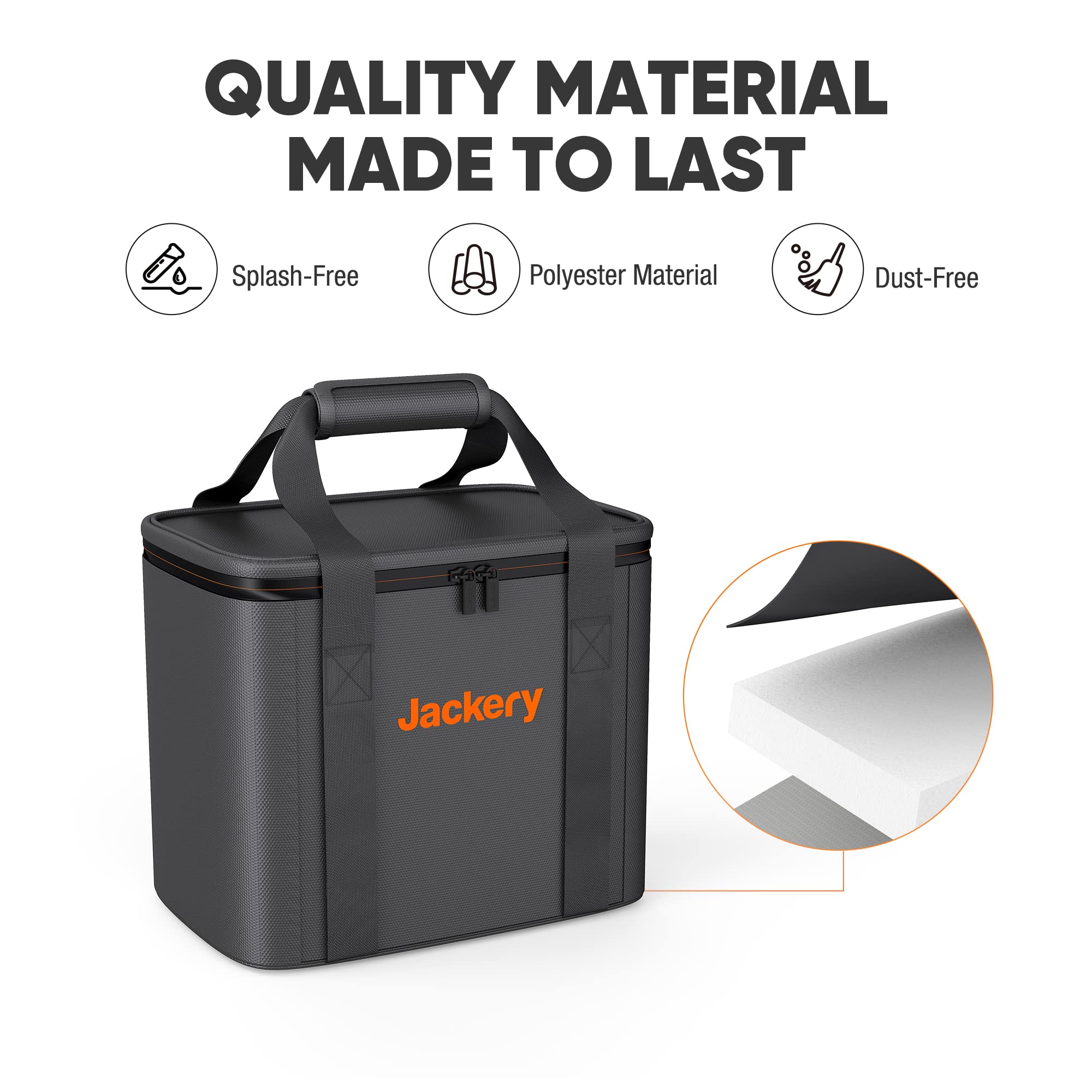 Jackery Carrying Case Bag (S Size) for Explorer 240/300 / 500 Portable Power Station - Black (Power Station Not Included)