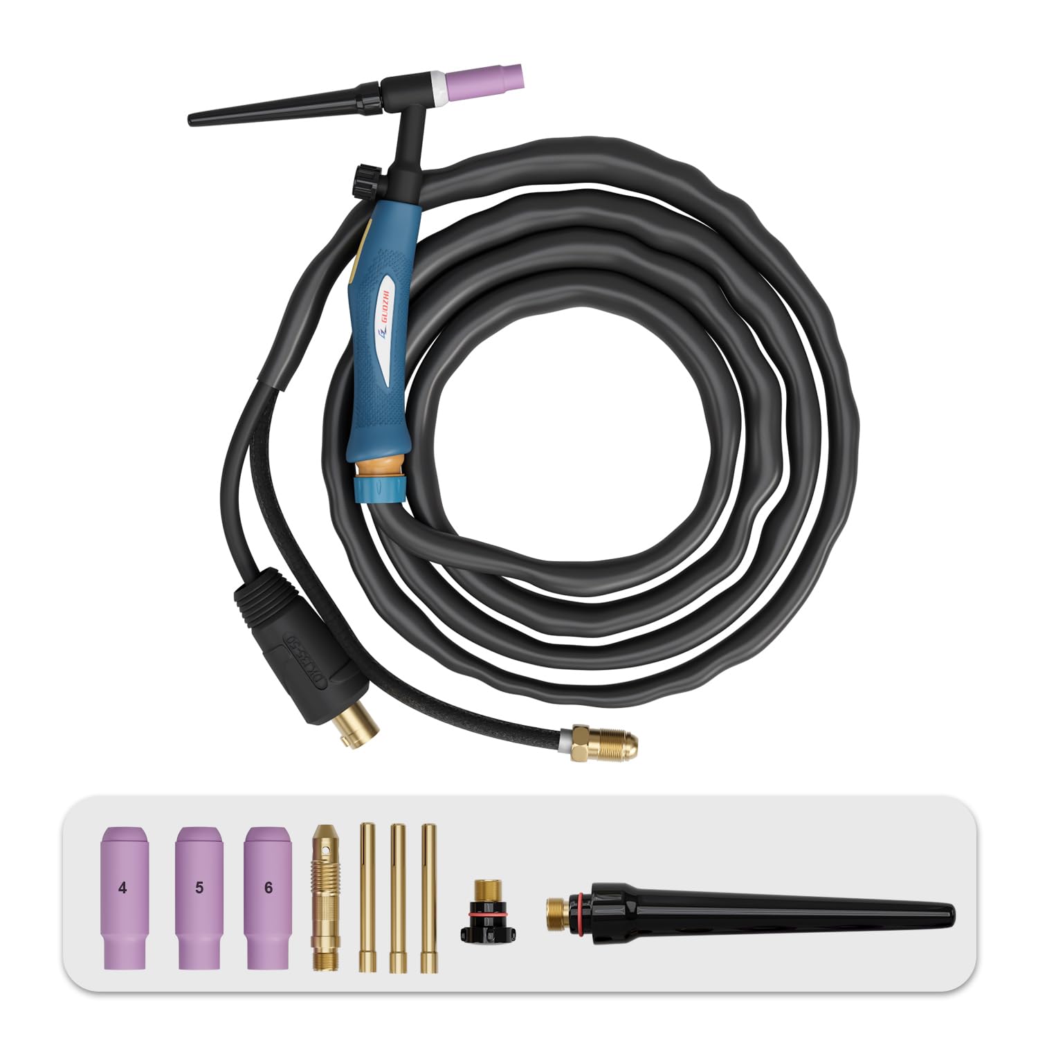 GZ GUOZHI TIG Welding Torch WP17V 13ft Air Cooled Lift TIG Torch 35-50mm Connector for GZ GUOZHI MIG160 MIG-200 MIG-200P MIG Welder, ARC-140 ARC-160 ARC-200 ARC200LCD Stick Welder