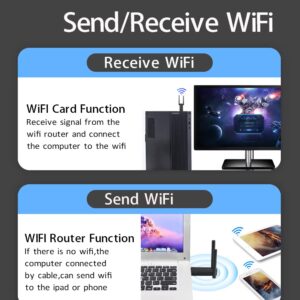 Wireless USB WiFi 6 Adapter for PC - 802.11ax USB Adapter AX1800 PC WiFi Adapter for Desktop Laptop Dual Band Wireless Adapter WiFi Dongle for Windows 7/10/11 Wireless Network Adapter for PC Computer