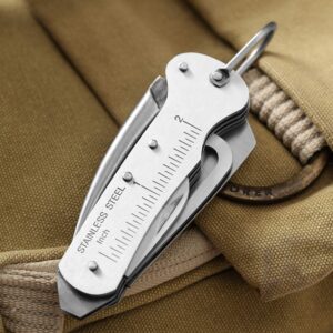 Sailor's Survival Knife Pocket Size EDC Multi Tool Swiss Army Skipper Emergency Rigging Tool with Can Opener, Screwdriver, Knife, Wire Stripper for Boating, Sailing, Fishing and Hunting