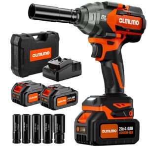 olmlmo 1/2 inch max 1000nm cordless impact wrench, zinc alloy