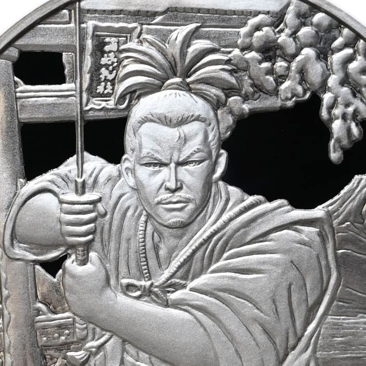 2022 1 oz Fijian Silver Ancient Warriors - Samurai Coin (in Capsule) Brilliant Uncirculated with Certificate of Authenticity 50c BU