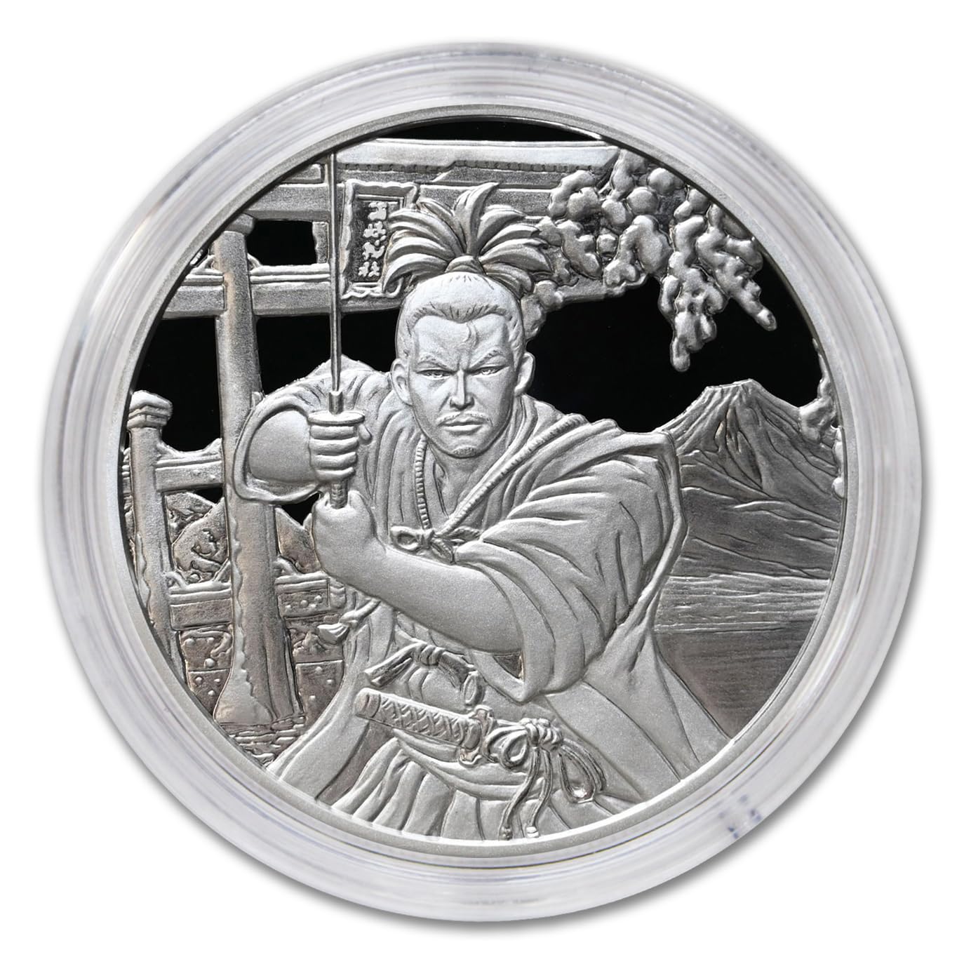 2022 1 oz Fijian Silver Ancient Warriors - Samurai Coin (in Capsule) Brilliant Uncirculated with Certificate of Authenticity 50c BU