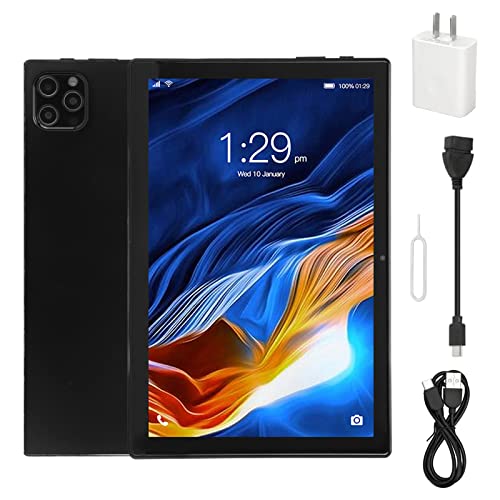 Black Tablet, 10.1 Inch Tablet for 12.0 6GB 128GB for Work (US Plug)