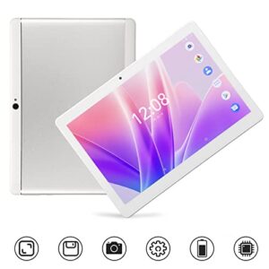 Pomya 10.1 Inch Tablet, HD Tablet, Dual SIM Dual Standby Tablet, 2GB RAM 32GB ROM IPS Screen Support GPS FM MIC Calendar Clock for Entertainment Work(1)