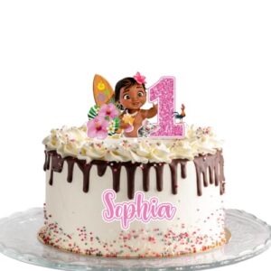 2 pcs baby moana cake topper, personalized cake topper, customized birthday cake topper, custom cake decoration, party decor