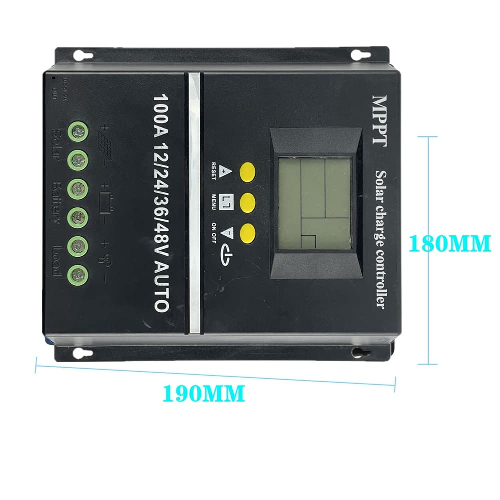 PWM 100A 12V 24V 36V 48V Solar Panel Charge Controller Solar PV Battery Charger with LCD MPPT Solar Controller