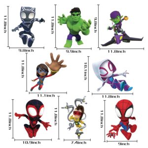 Spider Party Supplies,8PCS Yard Signs with Stakes,Spidey Friends Birthday Decorations,Outdoor Lawn Yard Signs for Spidey theme Party (Spidey Friends)