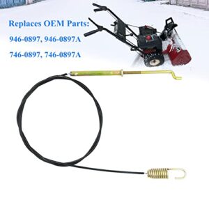 AILEETE 946-0897 Auger Clutch Cable for MTD Craftsman Cub Cadet Troy-Bilt Ryobi Yard Man Bolens Yard Machines Husky Snowblower Snow Thrower 746-0897 746-0897A 946-0897A