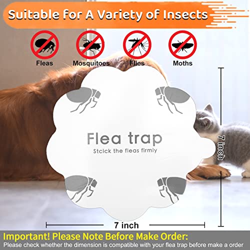 Flea Trap Refills,Discs Replacement Sticky Glue Pads Fits Most Models Flea Bed Bug Traps for Inside Your Home,Non-Toxic Odorless Eco-Friendly Family and Pet Safe(10 Pack)